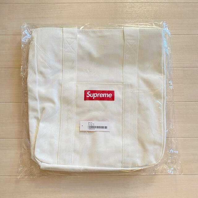 Supreme Canvas Tote white 新品