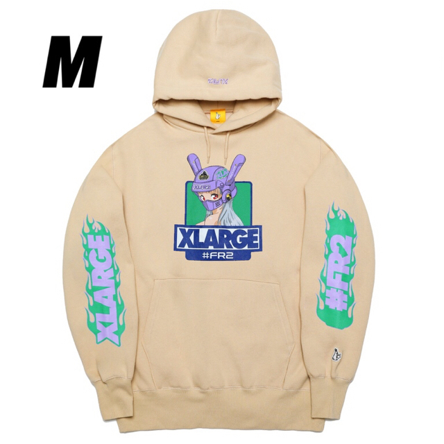 fr2 × Xlarge パーカー　ベージュ　Mパーカー