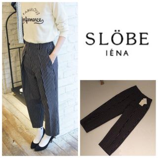 スローブイエナ(SLOBE IENA)の新品未使用IENAストライプタックパンツ(カジュアルパンツ)