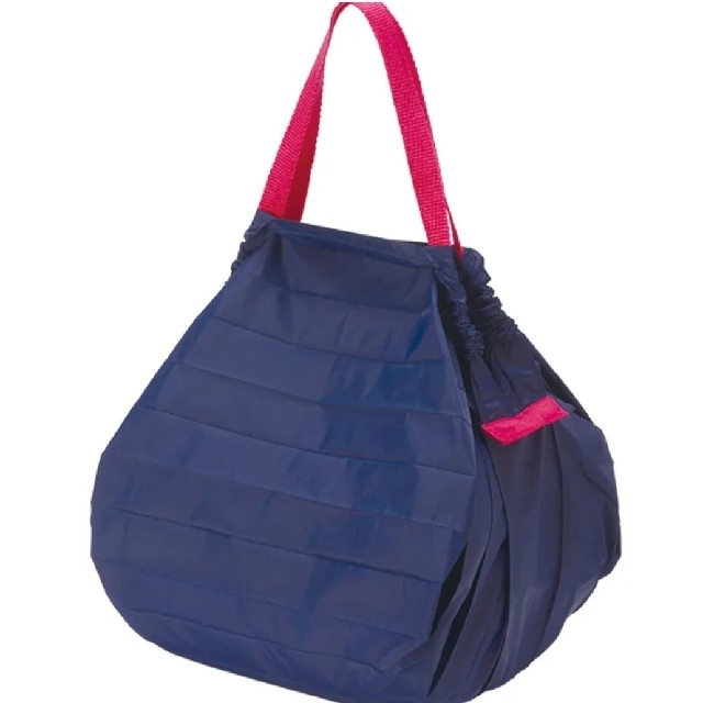 マーナ　シュパット　エコバッグ　M  紺ピンク レディースのバッグ(エコバッグ)の商品写真