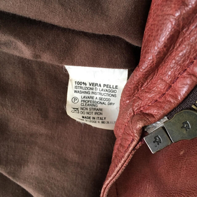ビンテージ レザージャケット made in Italy イタリア製 メンズのジャケット/アウター(レザージャケット)の商品写真