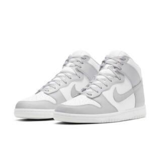 ナイキ(NIKE)の新品 即発送 Nike Dunk hi White Vast Grey 26.5(スニーカー)