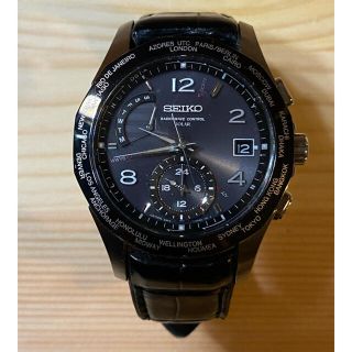 セイコー(SEIKO)のSEIKO ブライツ　チタン　ソーラー　ワールドタイム　電波時計　革ベルト(腕時計(アナログ))