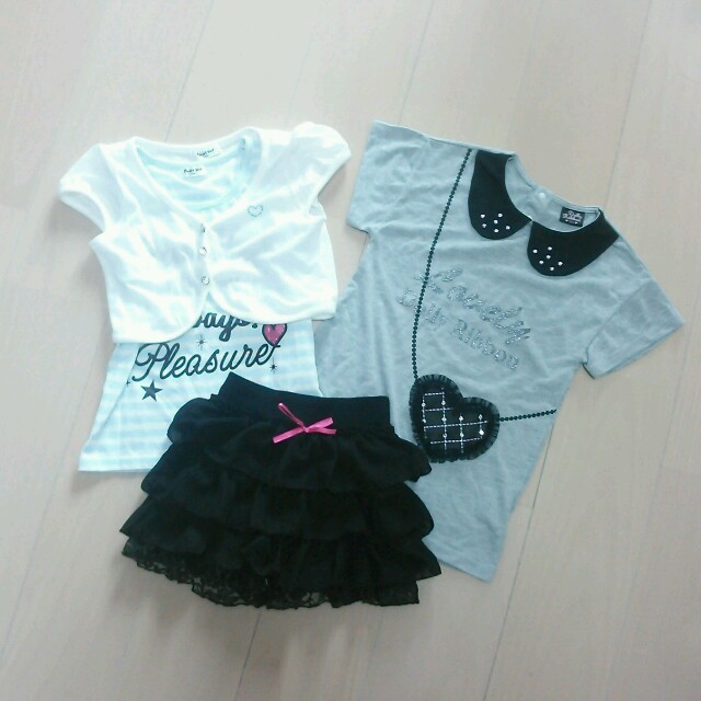 ニッセン(ニッセン)の130サイズセット キッズ/ベビー/マタニティのキッズ服女の子用(90cm~)(Tシャツ/カットソー)の商品写真