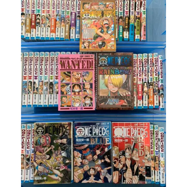 ONE  PIECE 零〜80巻　＋ブルー、レッド、イエローほか エンタメ/ホビーの漫画(全巻セット)の商品写真