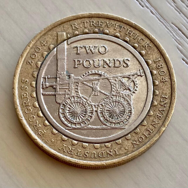 イギリス レアコイン 2004 世界初 蒸気機関車 記念硬貨 7825の通販 by