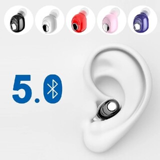 新品未使用品！☆ワイヤレスBluetooth5.0イヤホン☆片耳ホワイト(ヘッドフォン/イヤフォン)