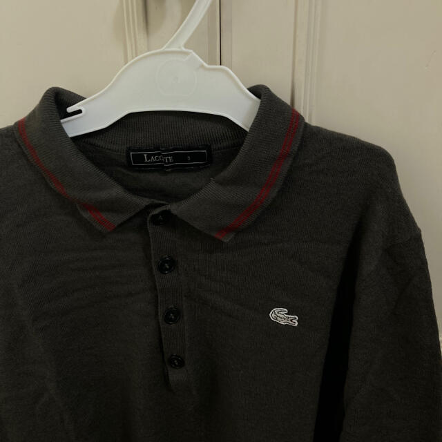 LACOSTE(ラコステ)のLACOSTE🐊ポロカットソーグレーメンズ古着vintageusa メンズのトップス(Tシャツ/カットソー(半袖/袖なし))の商品写真