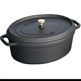 ストウブ(STAUB)のストウブ☆ココットオーバルブラック23cm(鍋/フライパン)