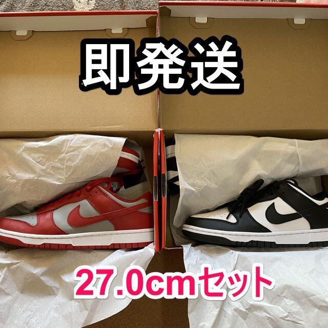 メンズ27.0cm◆NIKE dunk low black red ナイキ ダンク