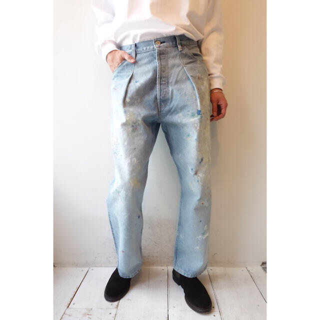 HERILL DENIM TACK 4PK BLEACH comoli 5p - デニム/ジーンズ