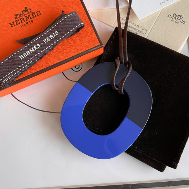 ネックレス美品 HERMES バッファローホーン ペンダント PMサイズ