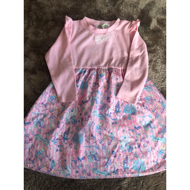 しまむら(シマムラ)のエコネコ ワンピース キッズ/ベビー/マタニティのキッズ服女の子用(90cm~)(ワンピース)の商品写真