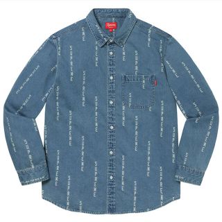 シュプリーム(Supreme)のSupreme Logo Stripe Jacquard denim Shirt(シャツ)