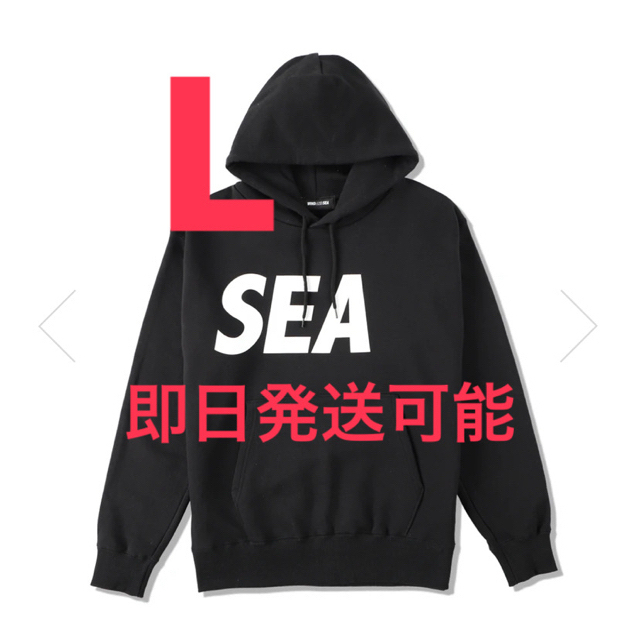 Wind and sea 黒　パーカー　Hoodie