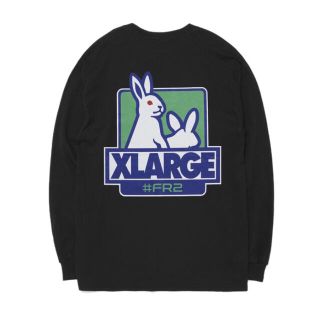 エクストララージ(XLARGE)のFR2 XLARGE コラボ  ロンT  ブラック(Tシャツ/カットソー(七分/長袖))