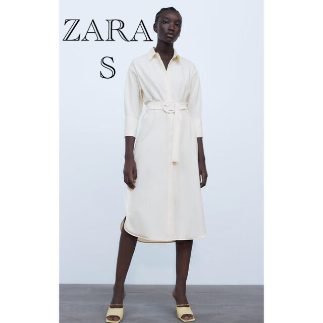 ZARA ザラベルト付きシャツワンピース