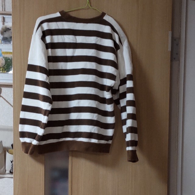 レトロヴィンテージ 刺繍入り ボーダー スウェット トレーナー