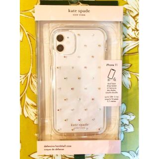 ケイトスペードニューヨーク(kate spade new york)のKate Spade★新品未開封★ピンドット iPhone 11 ケース(iPhoneケース)