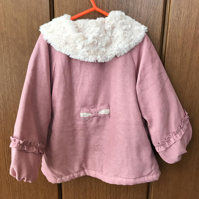 Souris(スーリー)のスーリー　アウター　コート　くすみピンク　100センチ キッズ/ベビー/マタニティのキッズ服女の子用(90cm~)(コート)の商品写真