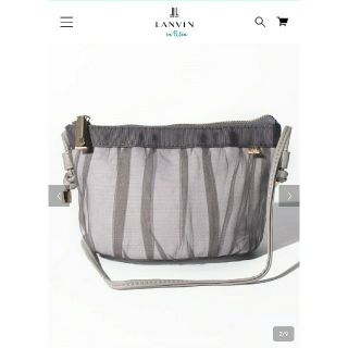 ランバンオンブルー(LANVIN en Bleu)のランバンオンブルー　チュール　ショルダー　グレー(ショルダーバッグ)