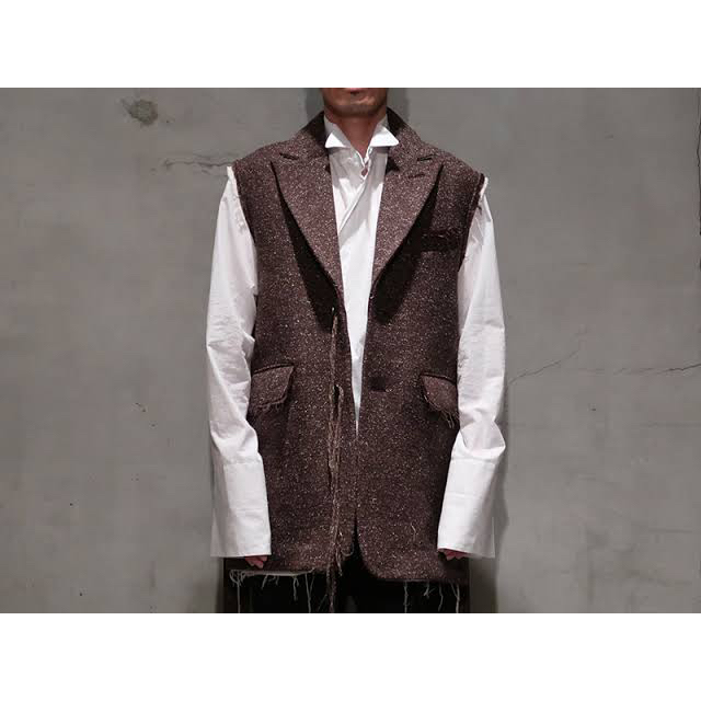 midorikawa「silk wool belted vest」