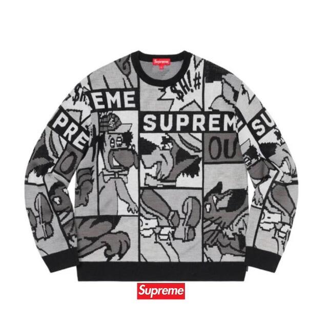 Supreme(シュプリーム) 総柄プリントクルーネックニットニット/セーター