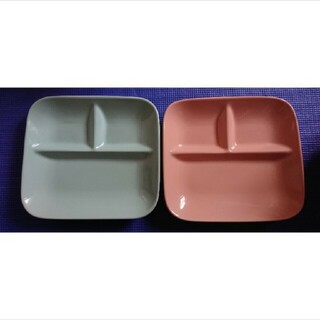 きょんちゃんさま専用！ピンク 水色 トレー 食器 陶器(食器)