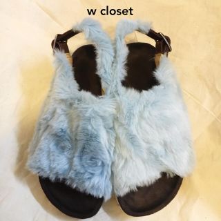 ダブルクローゼット(w closet)のwcloset ファーサンダル(サンダル)