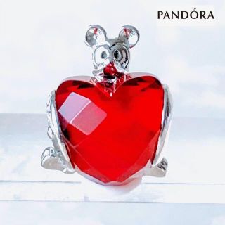 スワロフスキー(SWAROVSKI)の【新品】PANDORA パンドラ チャーム ディズニー ミッキー ラブハート(チャーム)