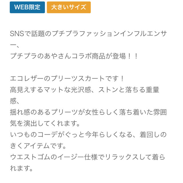 しまむら(シマムラ)の大きいサイズ　プリーツスカート レディースのスカート(ロングスカート)の商品写真