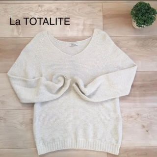 ラトータリテ(La TOTALITE)のオフホワイト カシミヤ混あったかニット(ニット/セーター)