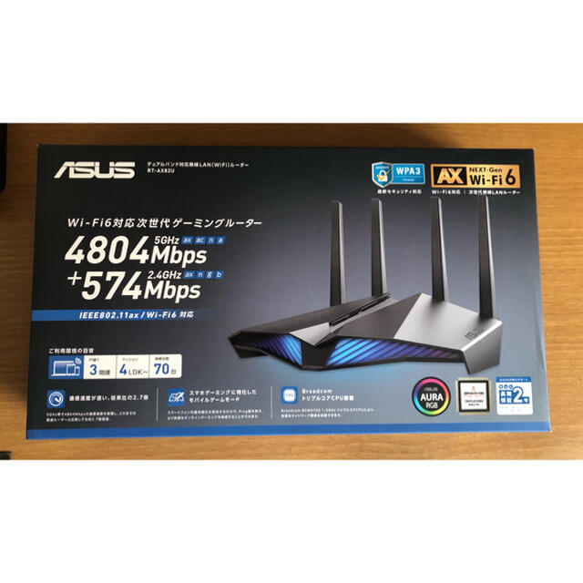 ASUS 旧モデル ASUS WiFi 無線 ルーターRT-AX82U 通販