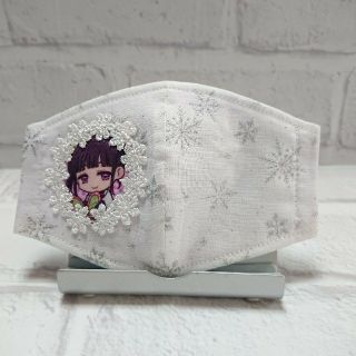 2月28日まで！ハンドメイド 栗花落カナヲ マスク 鬼滅の刃(外出用品)