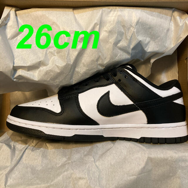 靴/シューズNIKE DUNK LOW RETRO WHITE BLACK 26cm