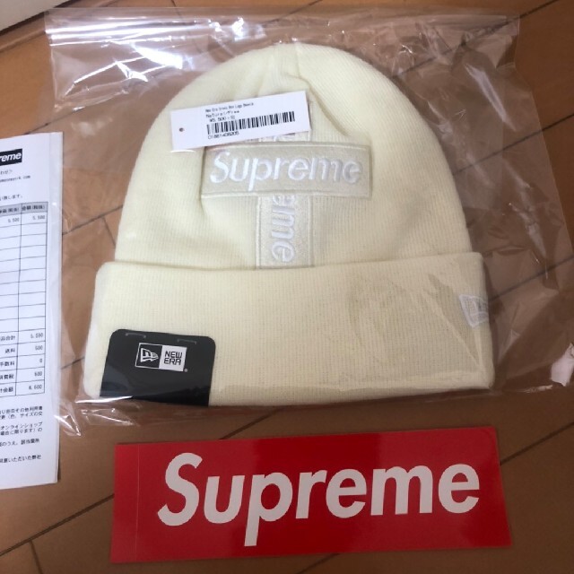 Supreme(シュプリーム)の新品未使用　New Era® Cross Box Logo Beanie メンズの帽子(ニット帽/ビーニー)の商品写真