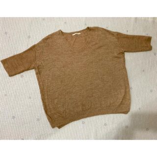 アーバンリサーチ(URBAN RESEARCH)の【nedoka6様専用】キャメルブラウンVネックニットとウールスカートセット(ニット/セーター)