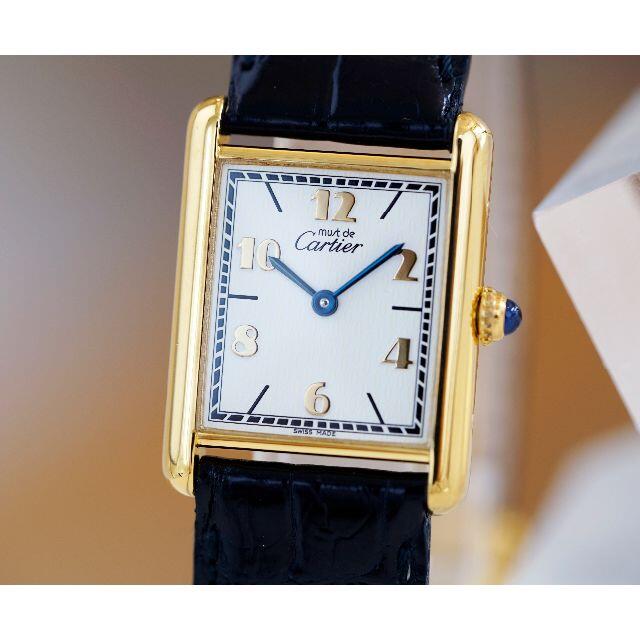 美品 カルティエ マスト タンク ゴールドアラビア LM Cartier