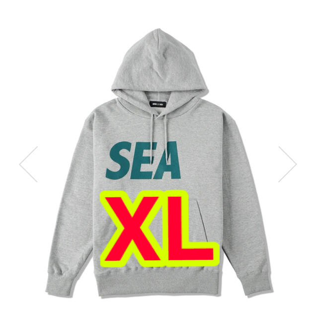 トップスSEA HOODIE / GRAY-GREEN  XL wind and sea