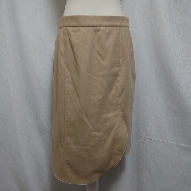 SONIA RYKIEL(ソニアリキエル)の美品　ソニアリキエル　アシンメトリーのお洒落なウールのロングスカート　サイズ42 レディースのスカート(ロングスカート)の商品写真