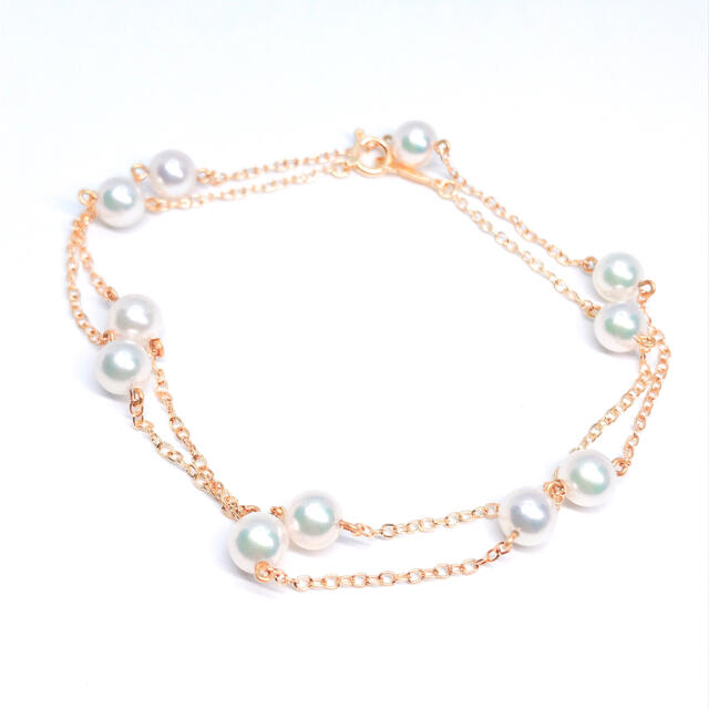 MIKIMOTO - 美品 ミキモト パール ステーション ネックレス K18 5.5mm