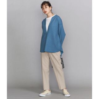 ビューティアンドユースユナイテッドアローズ(BEAUTY&YOUTH UNITED ARROWS)の【新品】BY ウールライクハイウエストテーパードパンツ(カジュアルパンツ)