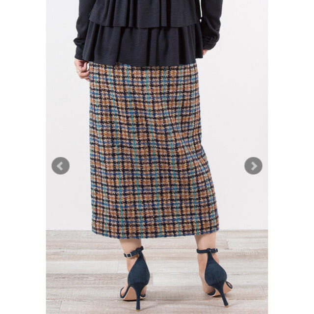 Drawer(ドゥロワー)のyori ツイードスカート レディースのスカート(ロングスカート)の商品写真