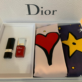 ディオール(Dior)のDior【新品未使用】ノベルティ リップ・ネイル・巾着ポーチ(ノベルティグッズ)