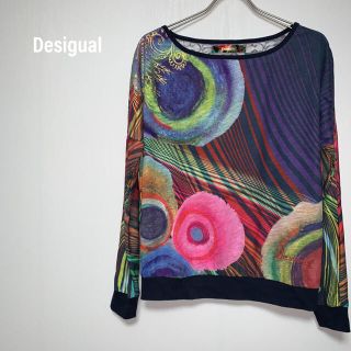 デシグアル(DESIGUAL)の【美品】デシグアル　Desigual Tシャツ　ロングTシャツ　カットソー(Tシャツ(長袖/七分))