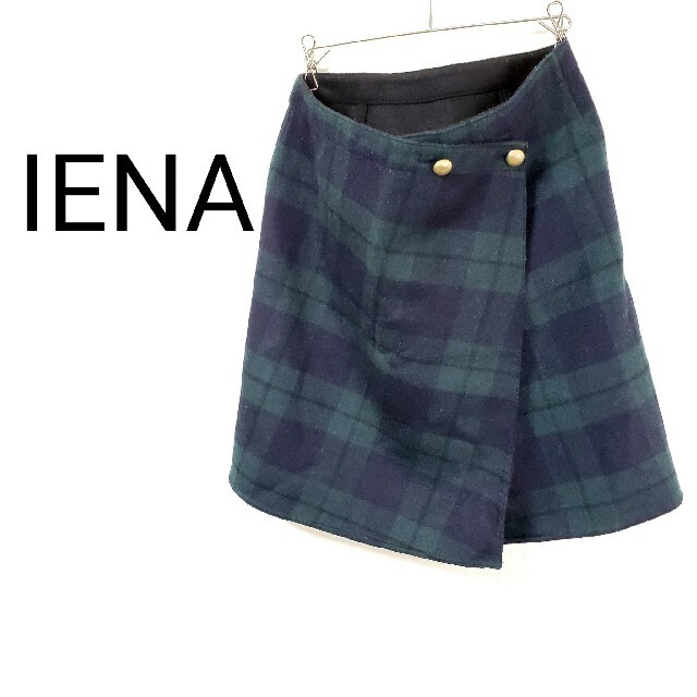 IENA(イエナ)のIENA 36 巻きスカート　チェック柄　ラップスカート レディースのスカート(ミニスカート)の商品写真