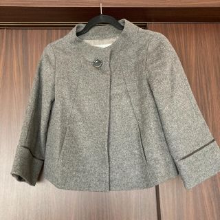 エムプルミエ(M-premier)の〈美品〉Mプルミエ　ウールカシミアショートコート　グレー(その他)