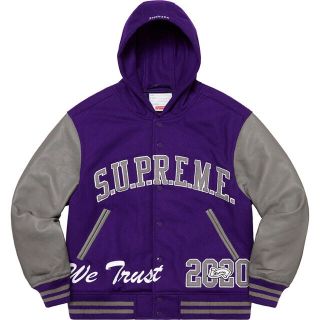 シュプリーム(Supreme)のSupreme King Hooded Varsity Jacket Mサイズ(スタジャン)