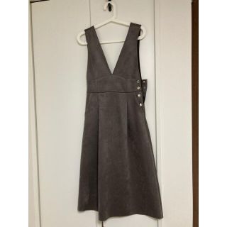 ザラ(ZARA)のZARA スエード風ジャンパースカート(XS)(サロペット/オーバーオール)