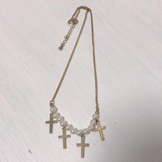 クレアーズ(claire's)のパール クロスネックレス(ネックレス)